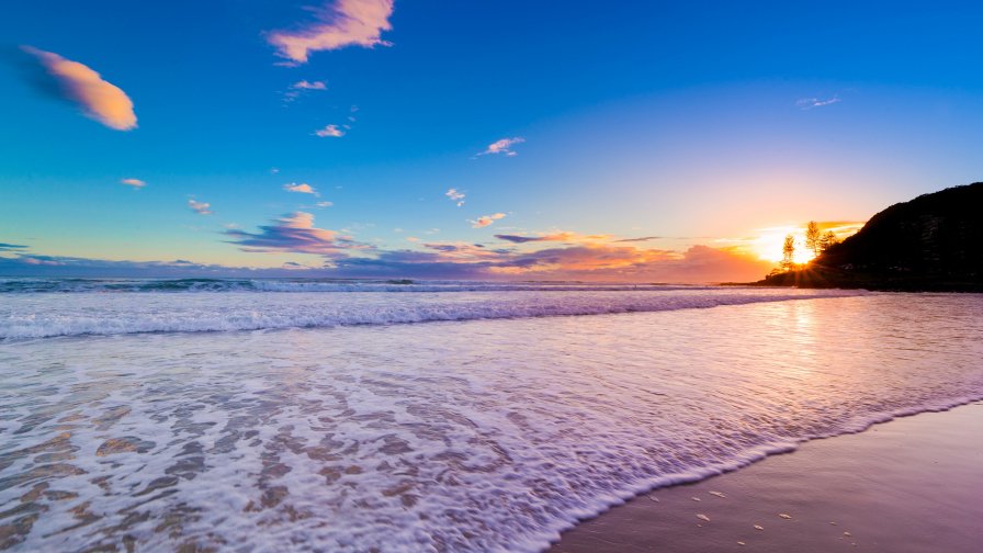 Amazing Beautiful Perfect Sunset on the Beach