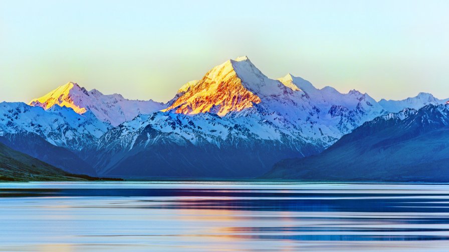 Amazing Perfect Mountain Valley Lake and Forest