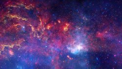 Amazing Purple Stars and Galaxy