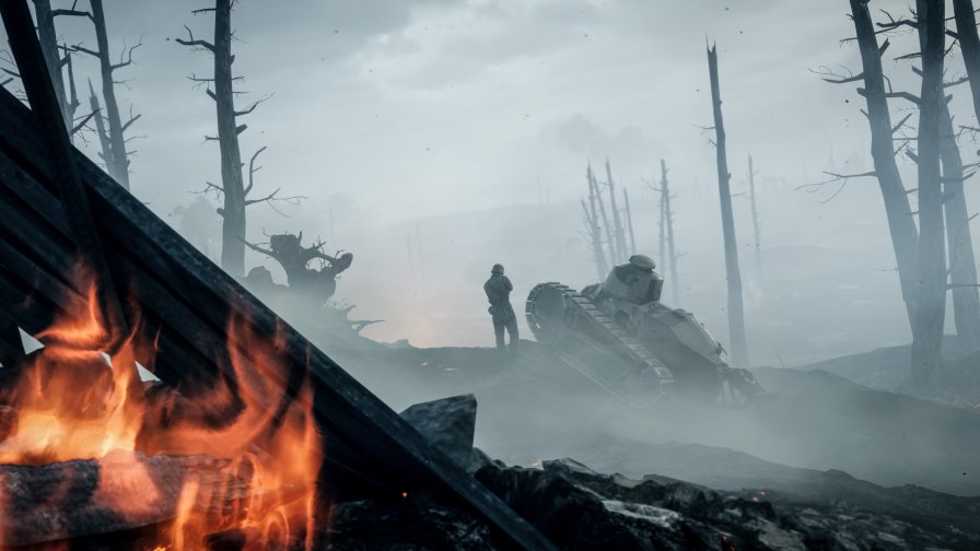 Battlefield 1 Fire and Soldiers