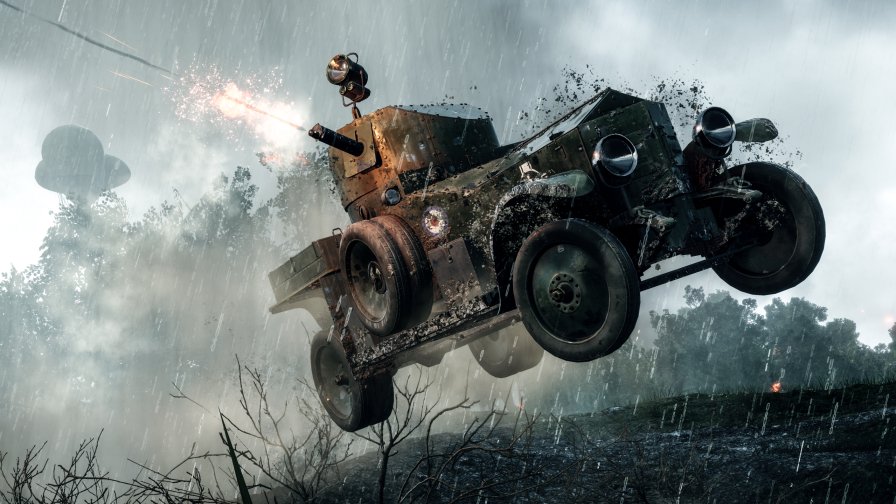 Battlefield 1 Rolls Royce Armored Car in the World War I