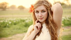 Beautiful Blonde Teen Girl with Cute Face