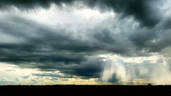 Beautiful Field Clouds and Houses