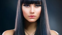 Beautiful Glamour Brunette Girl with Perfect Face and Perfect Hair