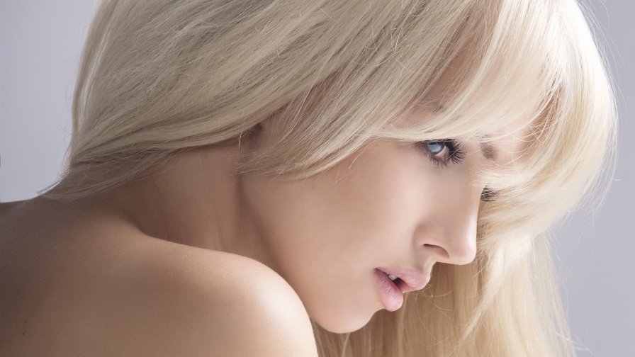 Beautiful Hot Blonde Girl with Perfect Face
