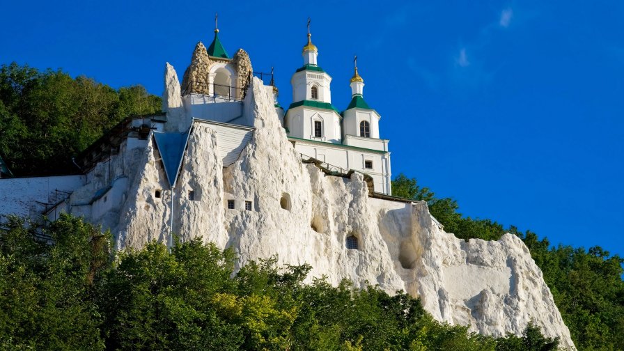 Beautiful Old Holy Mountains Lavra in Sviatohirsk