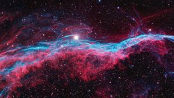 Beautiful Pink and Blue Nebula and Stars