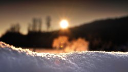 Beautiful Snow on Ground and Sunlight