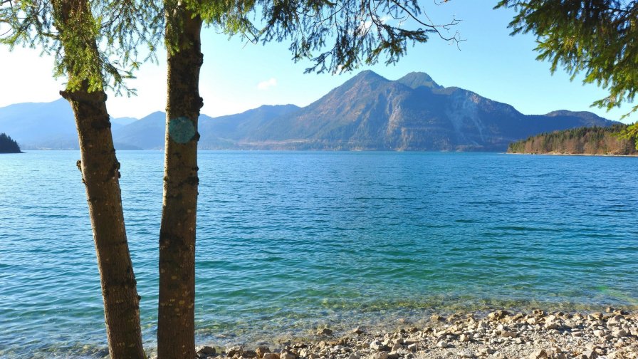 Big Pure Lake in Mountain Valley