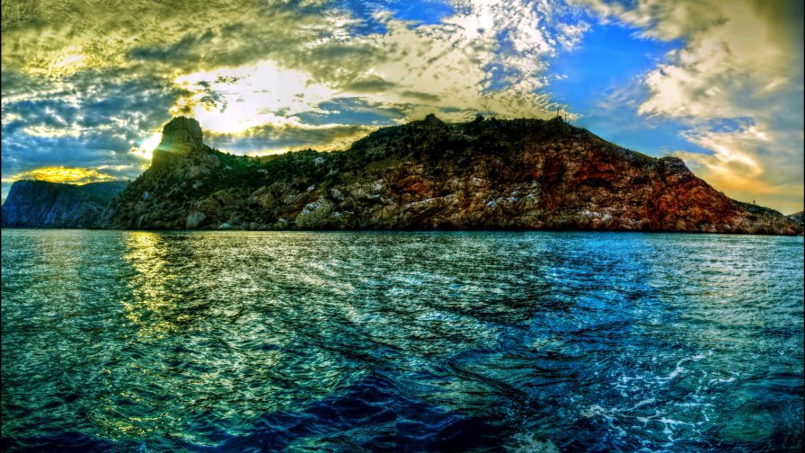 Black Sea in Sevastopol Outskirts Crimea