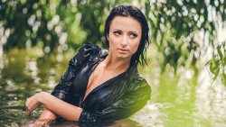 Brunette Girl in the Water