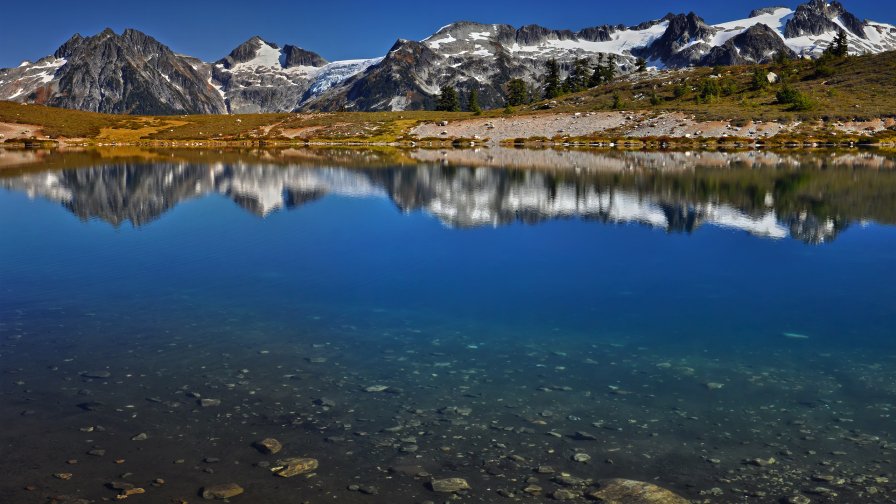 Crystal Lake and Mountains
