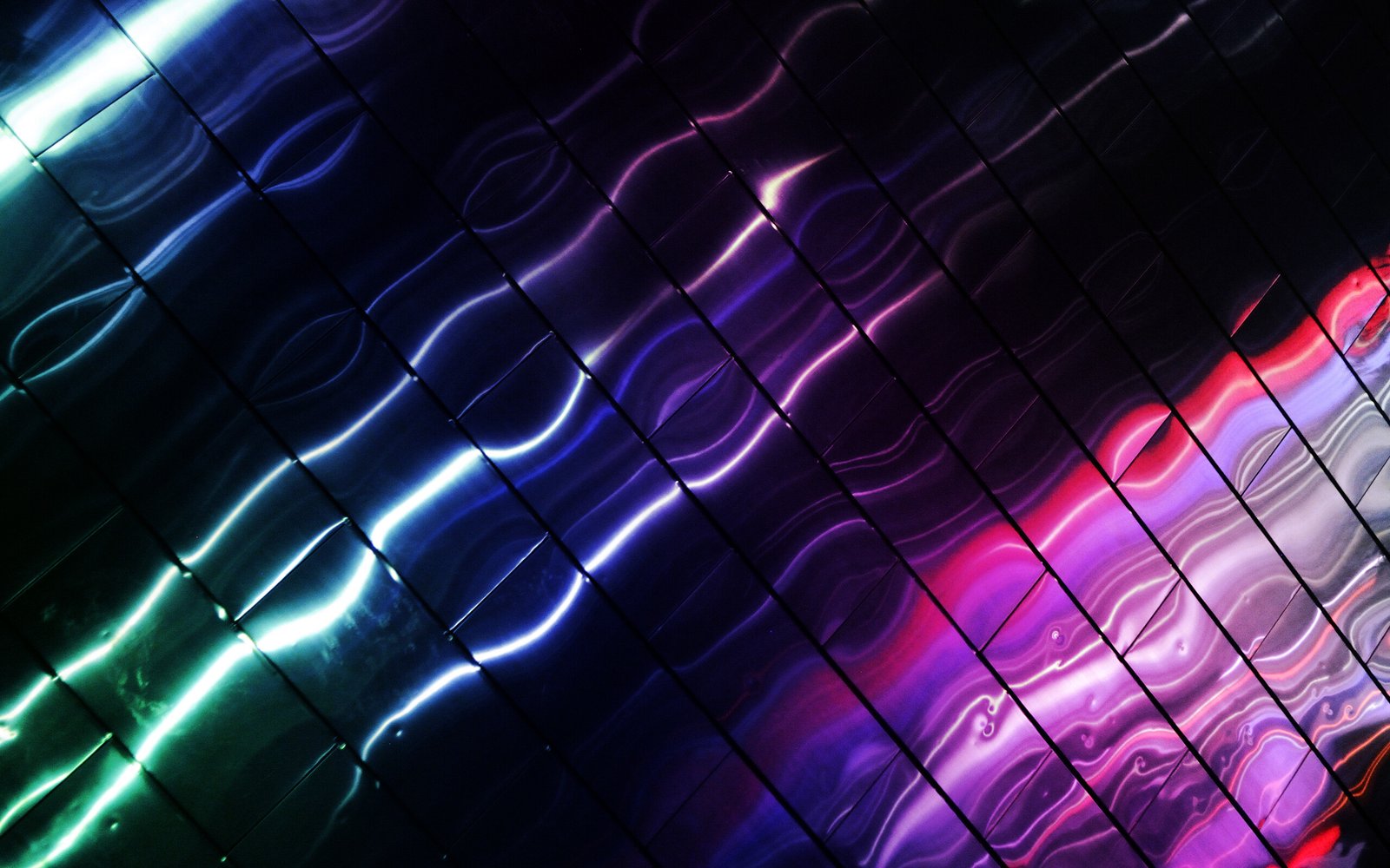 Metal Wall and Colored Lines