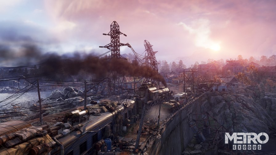 Metro Exodus Announce Screenshot with Emblem of Game
