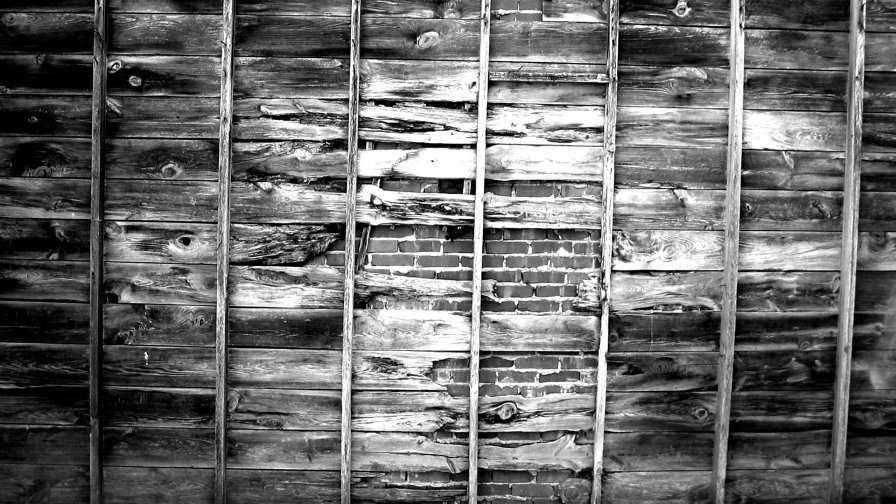 Old Black and White Wall Photo