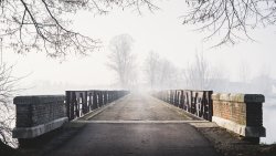 Old Bridge in Fog