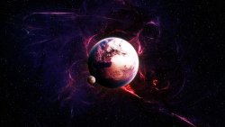 Pink Planet and Pink Galaxy