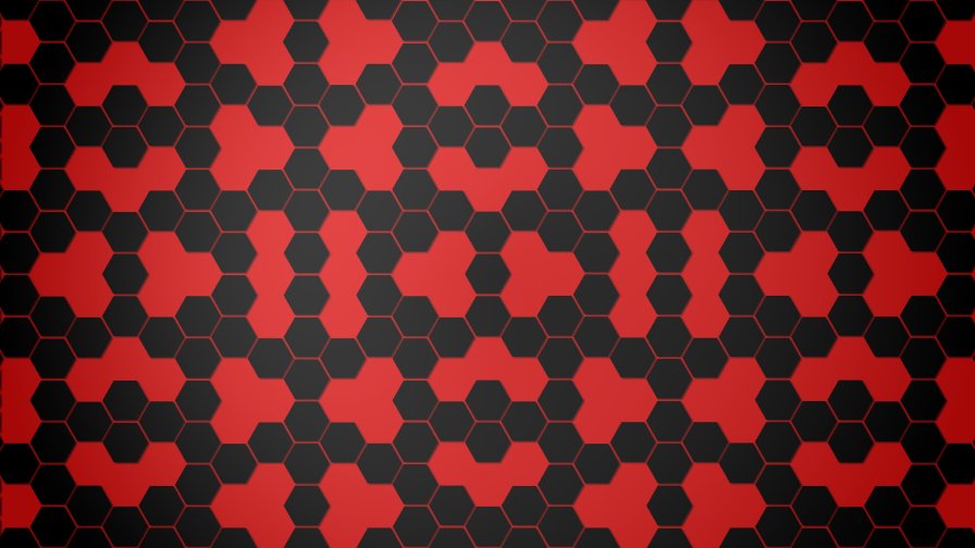Red and Black Hexagons