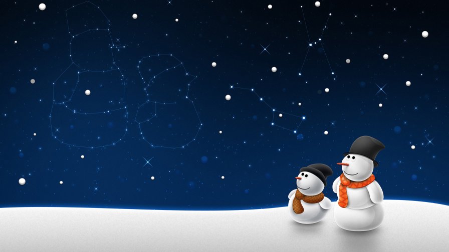 Snowman are Looking Up