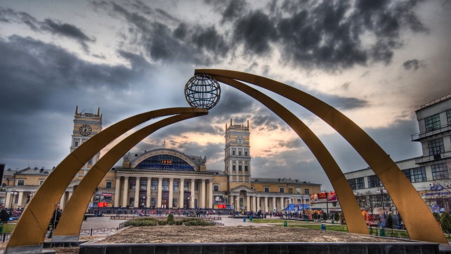South Train Station in The Kharkiv Ukraine
