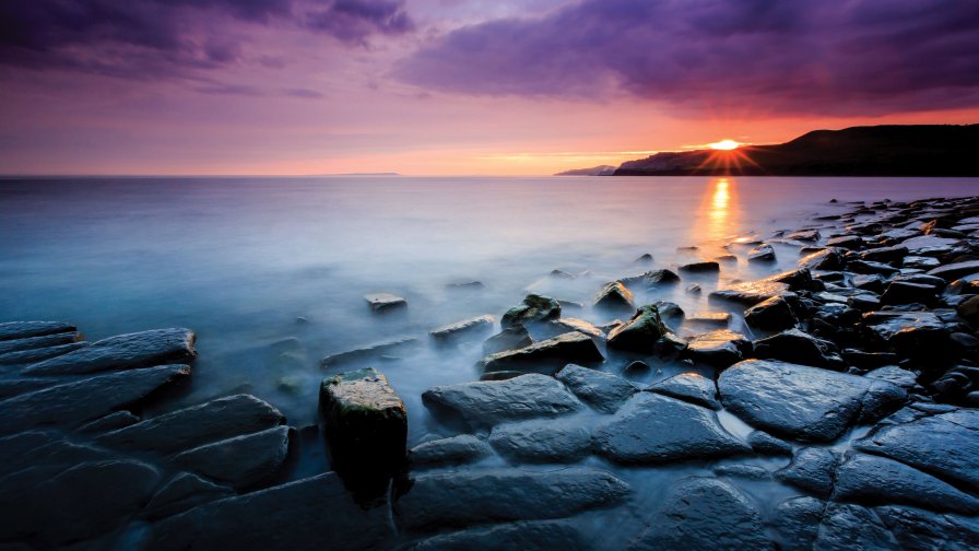 Stones on the Sunset Beach