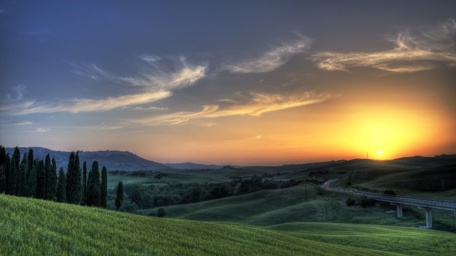 Sunrise in the Italy