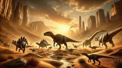 Dinosaurs in The Desert