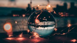 Glass Ball and Sunset