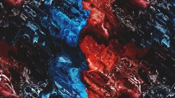 Red and Blue Blurred Coverage